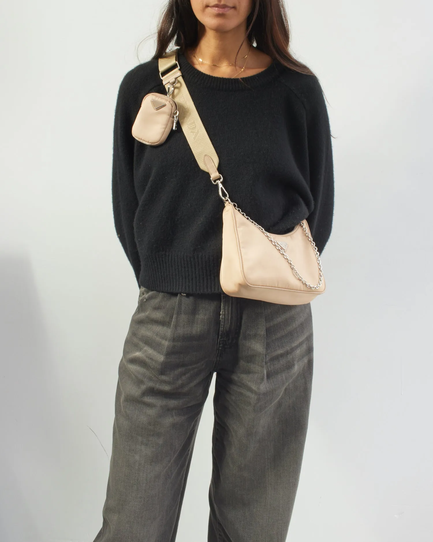 Prada Cameo Beige Re-Edition 2005 Re-Nylon bag