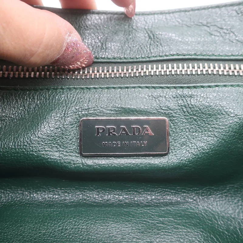 Prada Coccodrillo Tricolor Skipper Bag Gray/Blue Crocodile Shoulder Bag