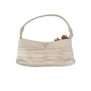 Prada Cream Floral Shoulder Bag