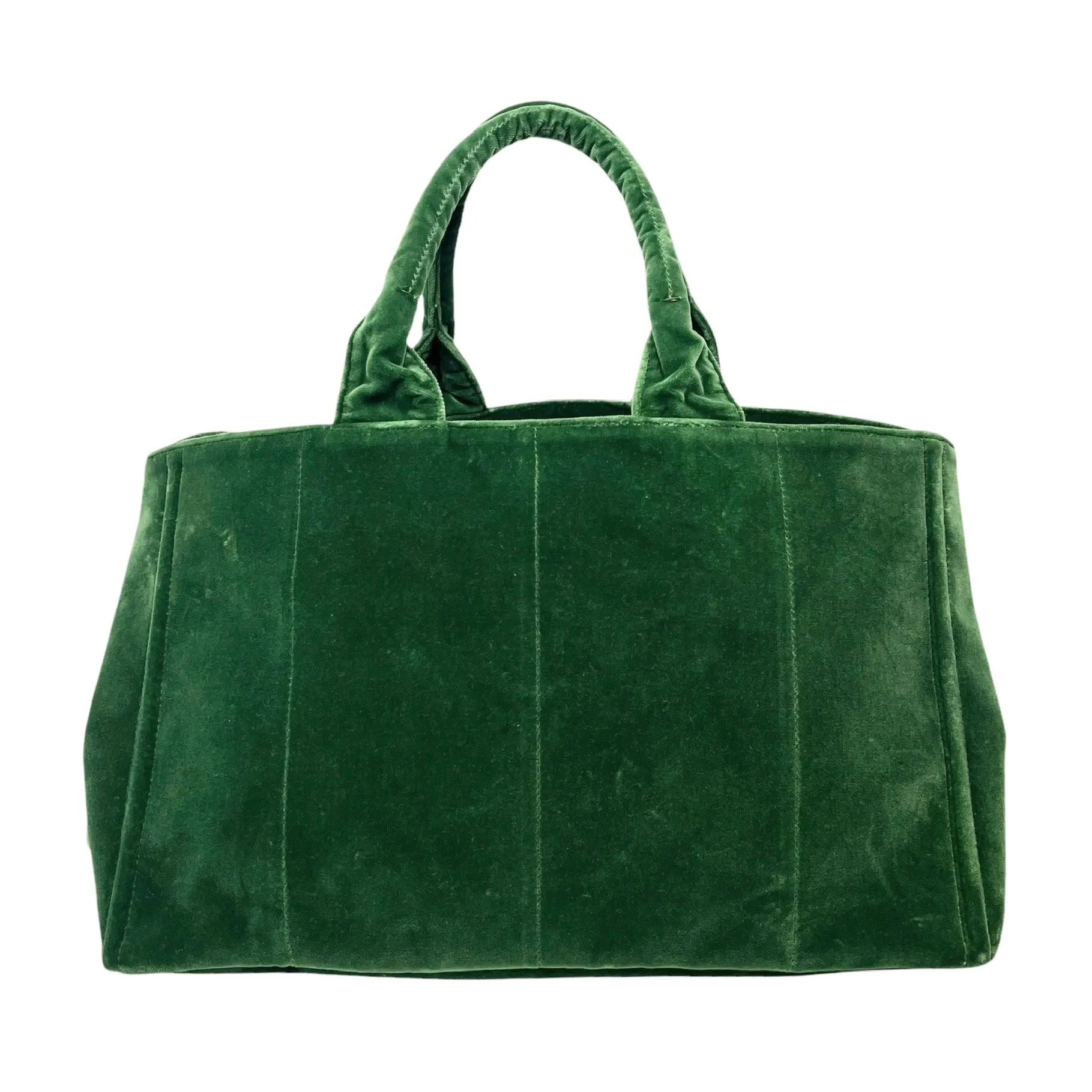 Prada Green Velvet Top Handle Bag