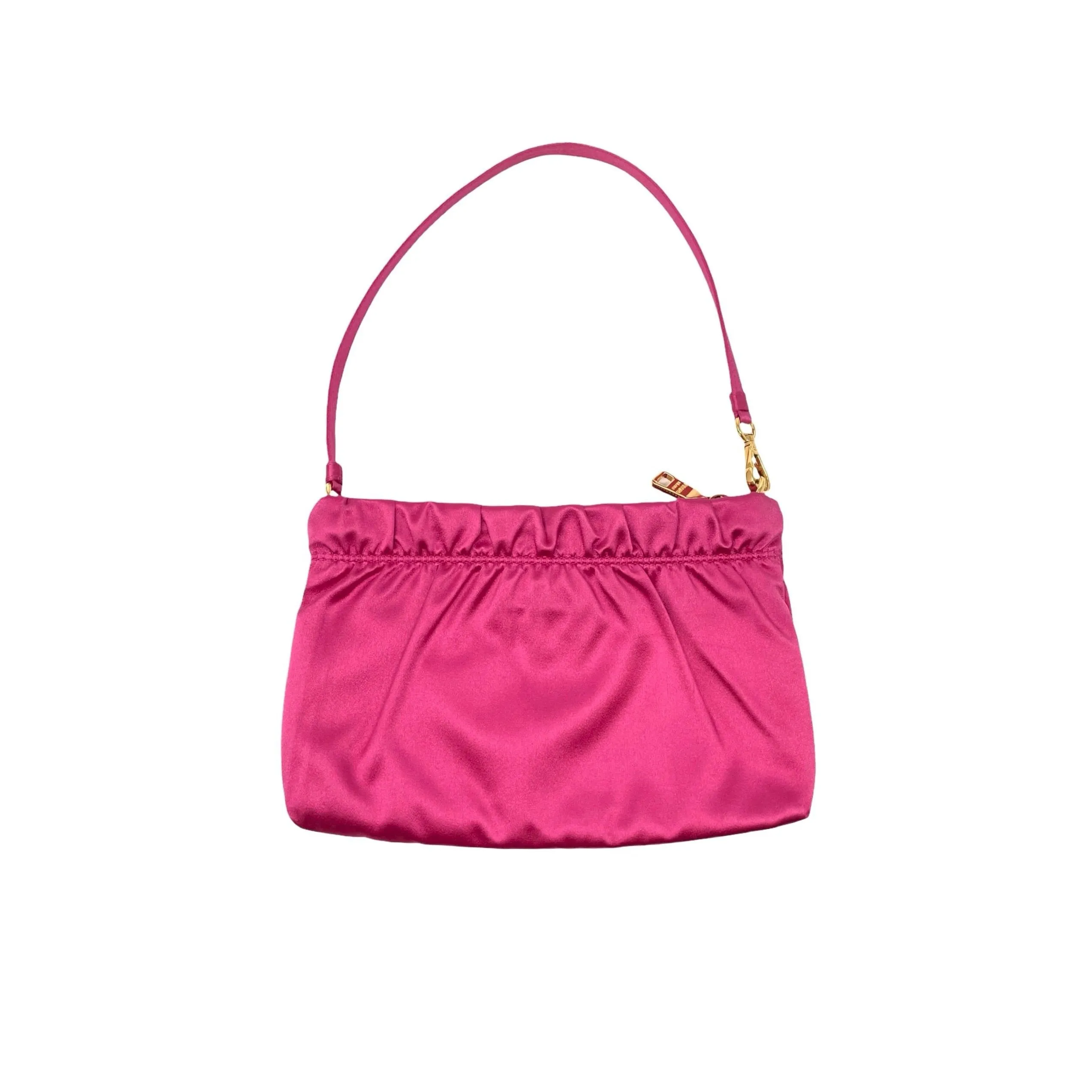 Prada Hot Pink Satin Mini Shoulder Bag