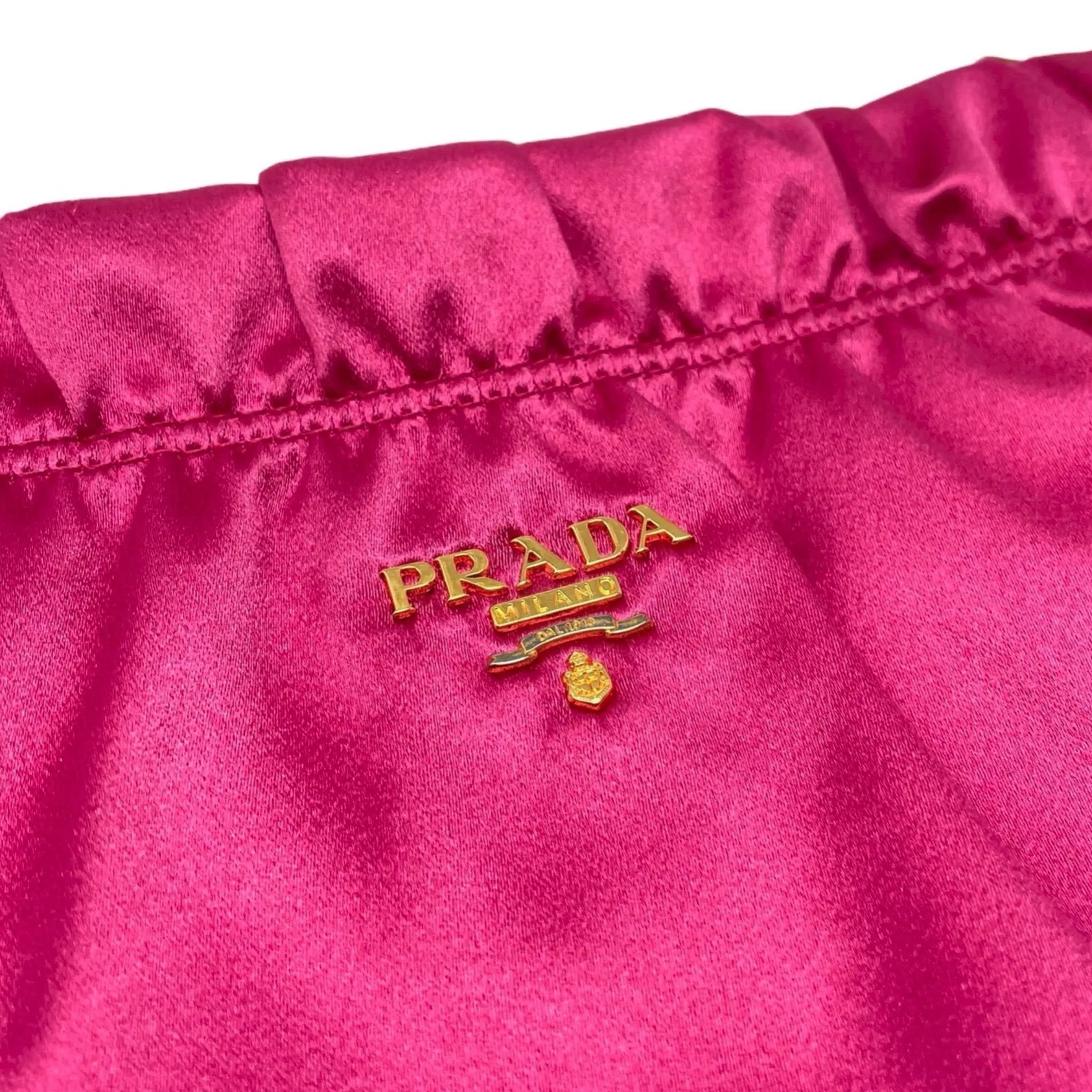 Prada Hot Pink Satin Mini Shoulder Bag