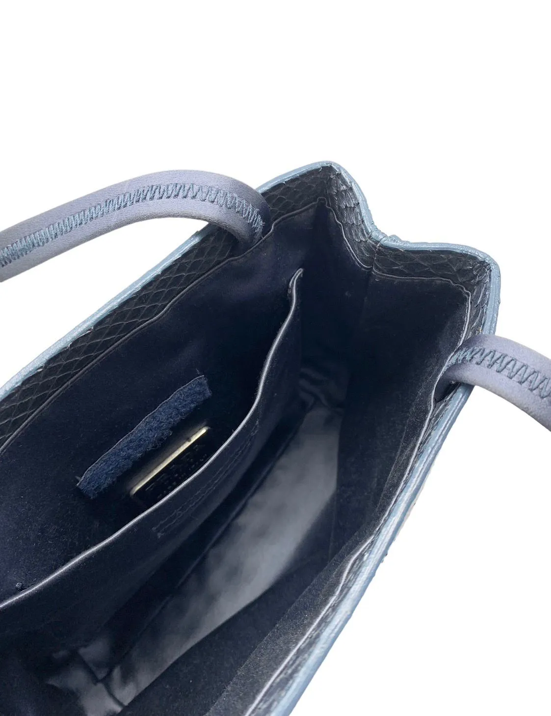 Prada Navy Snakeskin Mini Bag