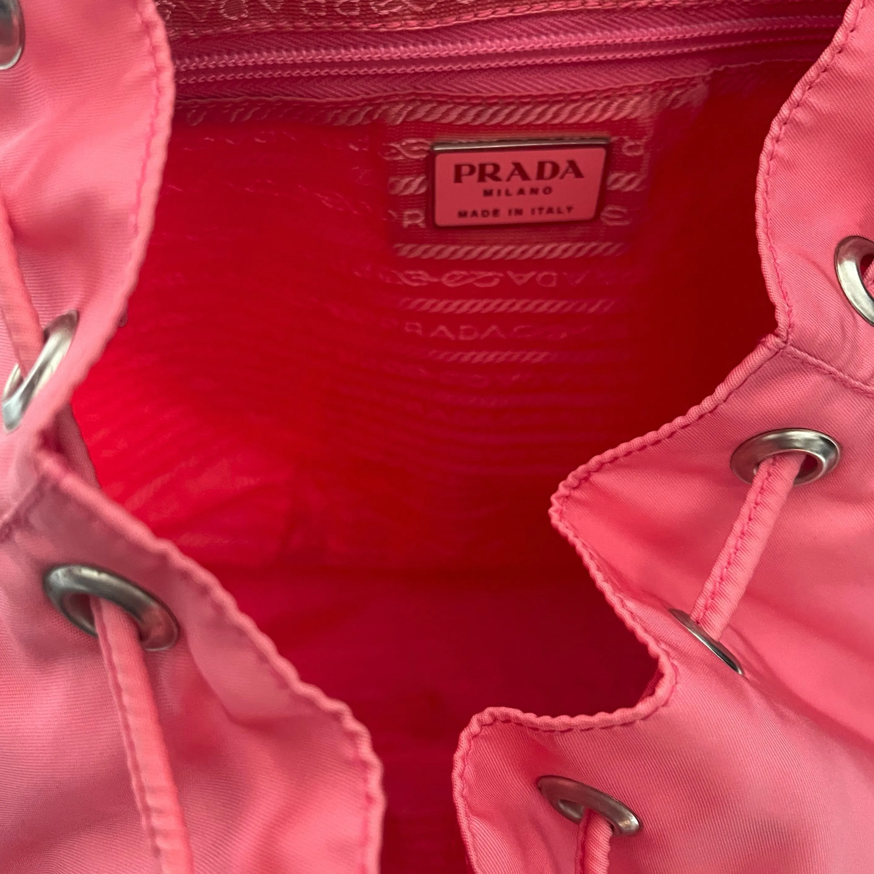 Prada Pink Nylon Backpack