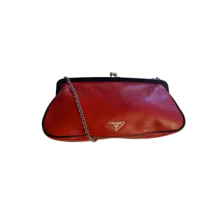Prada Red Chain Kisslock Bag