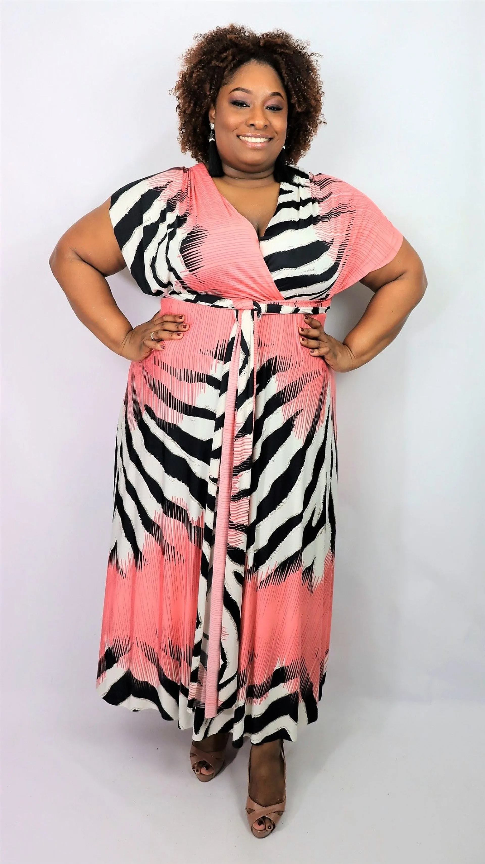 Pretty in Coral Tribal Maxi Plus Size