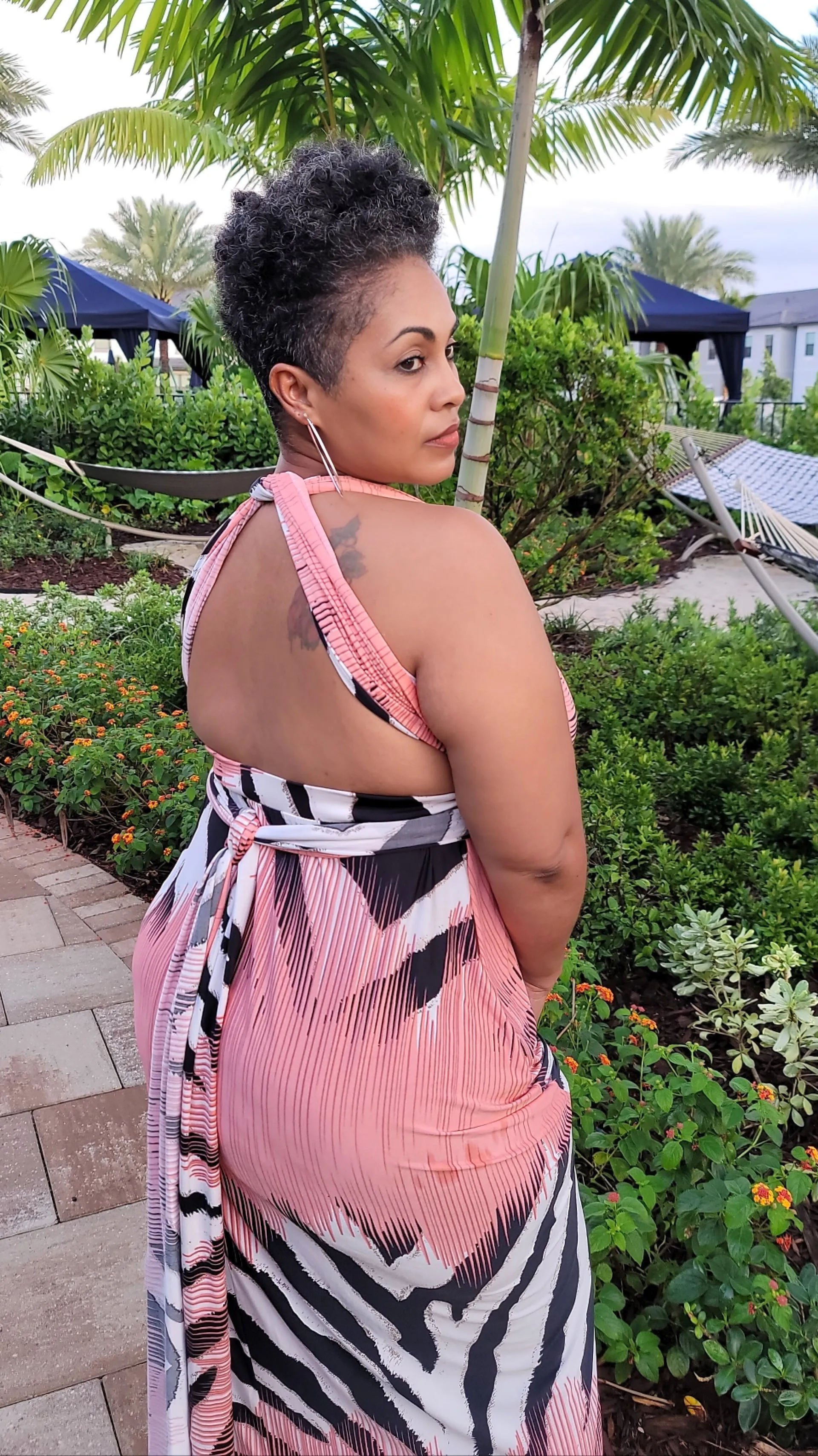 Pretty in Coral Tribal Maxi Plus Size