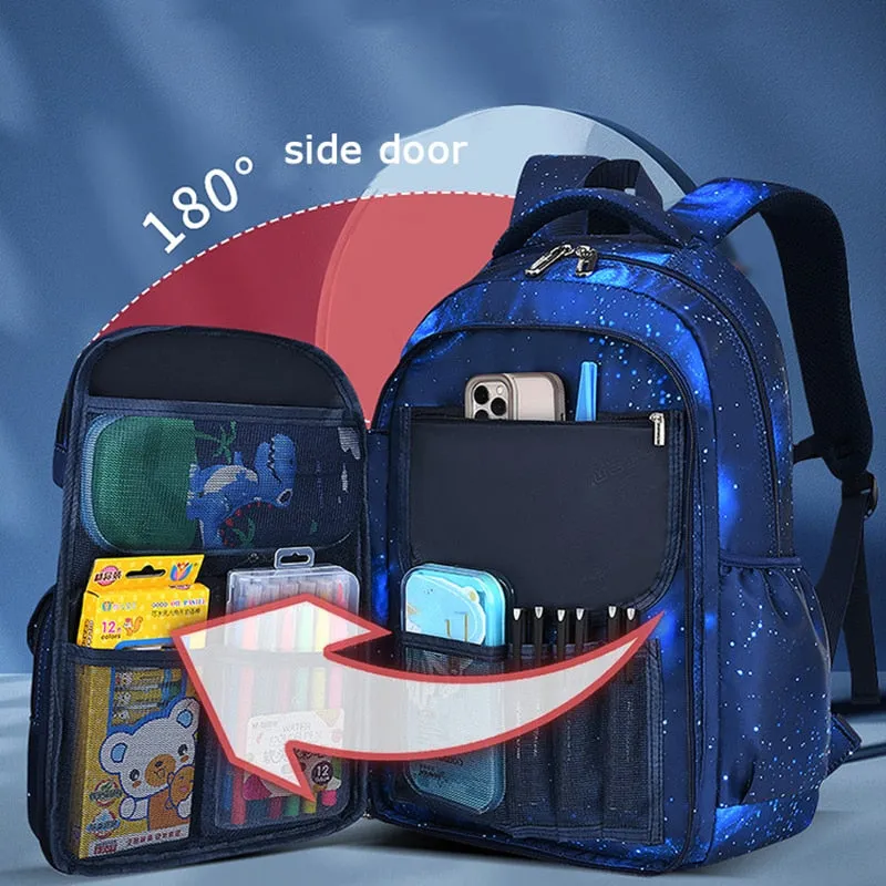 Primary school children's backpacks for girls and boys waterproof backpacks