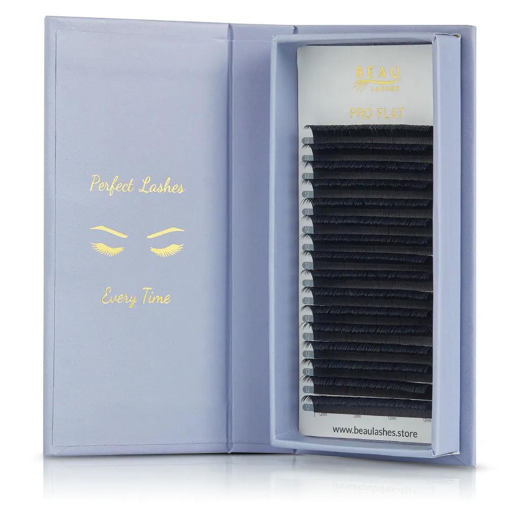 Pro Flat Eyelash Extensions - B Curl