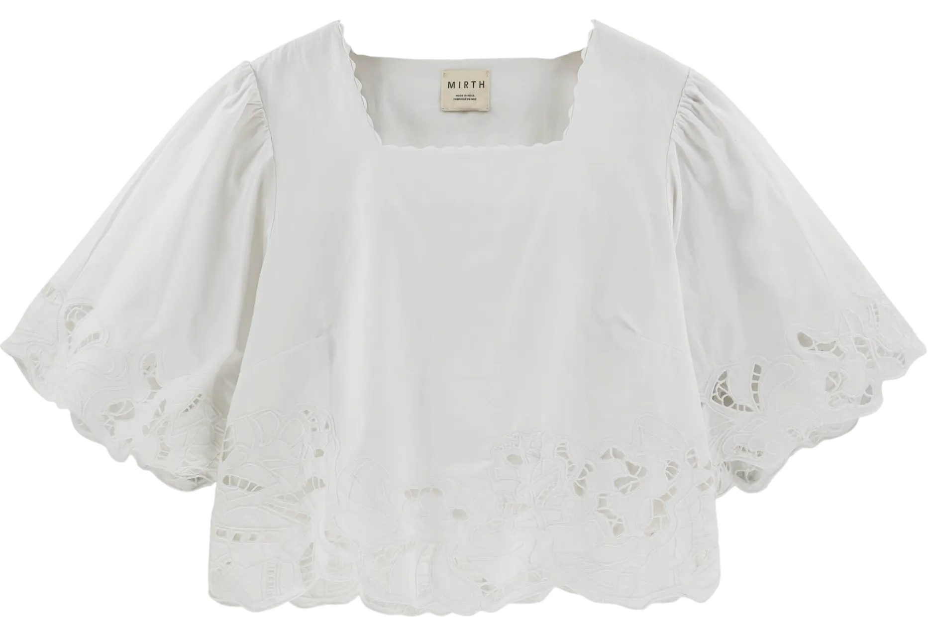 Provence Cutwork Top in White