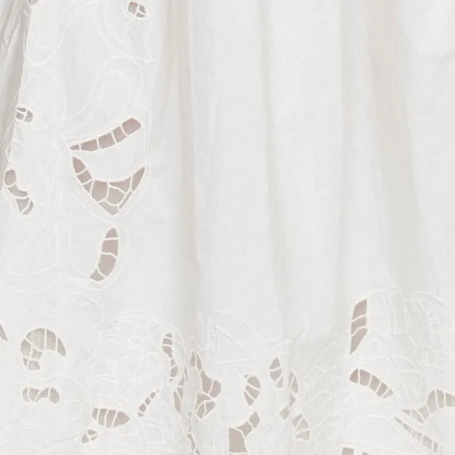 Provence Cutwork Top in White