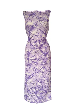 PURPLE OCEANID SLASH SPLIT MAXI DRESS