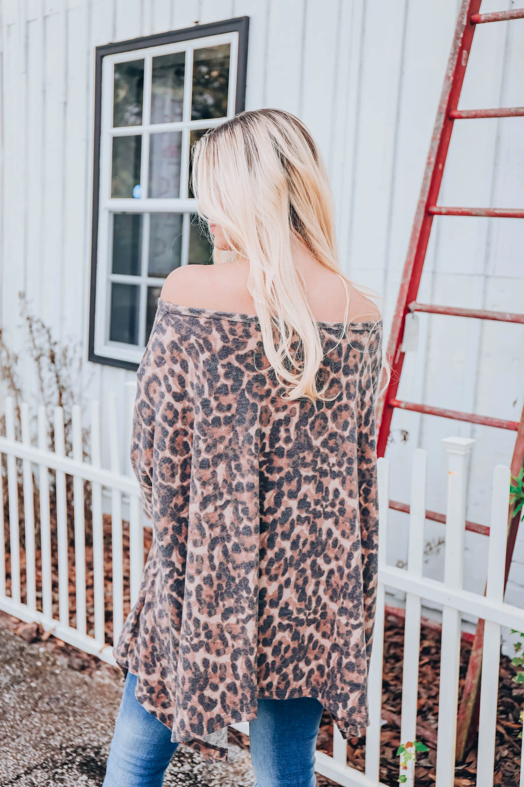Quinn Asymmetrical Poncho - Brown S/M-2X/3X