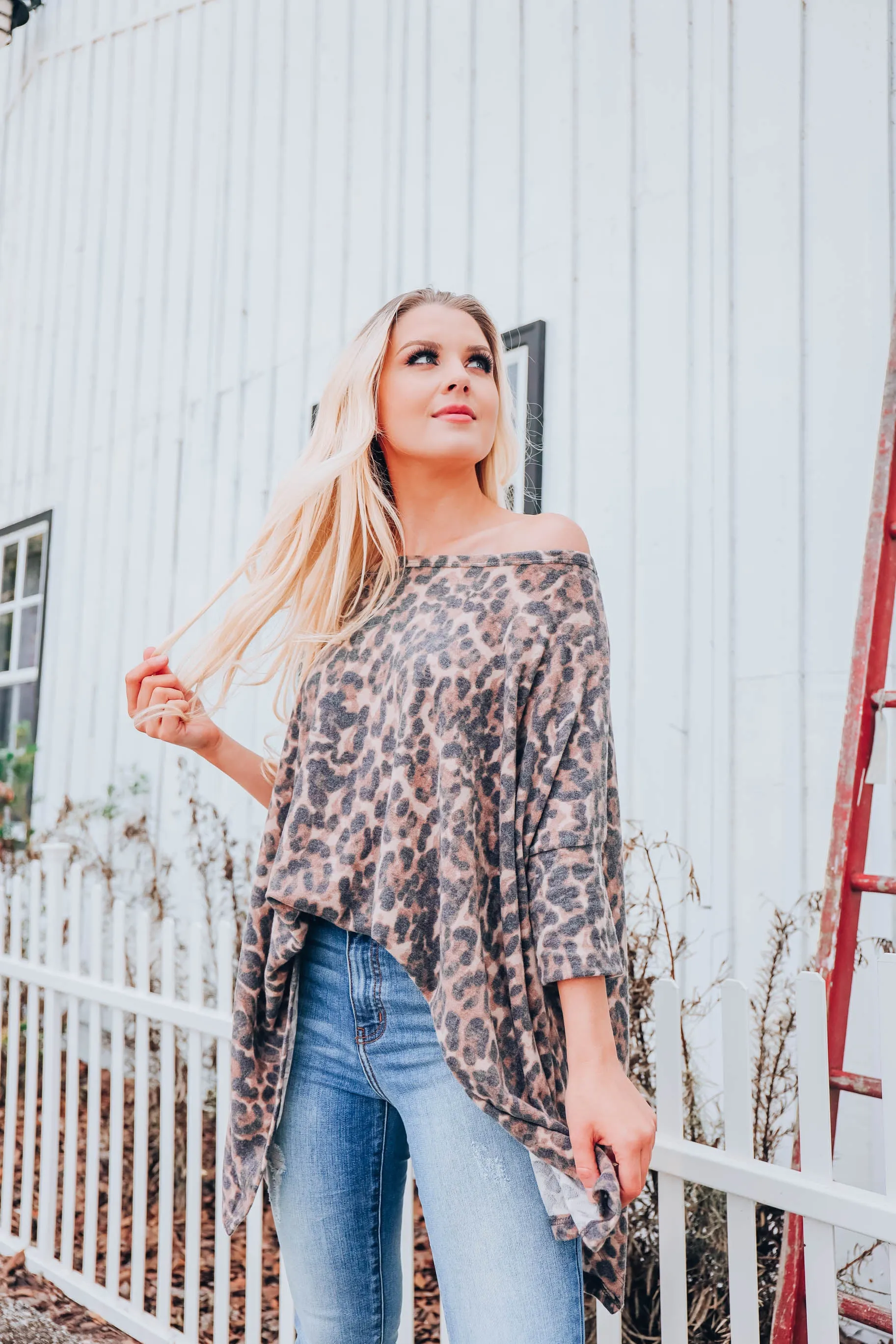 Quinn Asymmetrical Poncho - Brown S/M-2X/3X