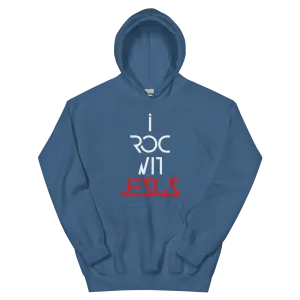 "i ROC WIT JESUS BIG & BOLD" Hoodie "INDIGO BLUE"