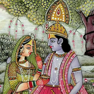 Radha's Love For krishna - set of 2 Paintings
