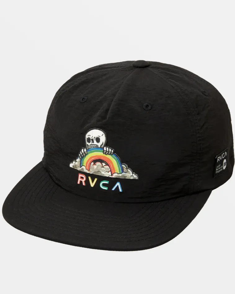 RAINBOW SKULL SNAPBACK - BLACK