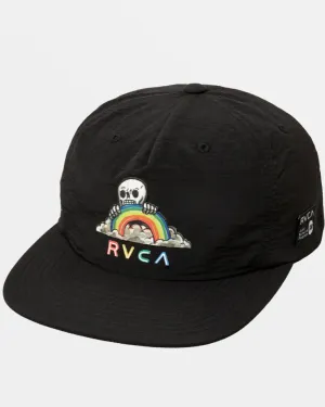 RAINBOW SKULL SNAPBACK - BLACK