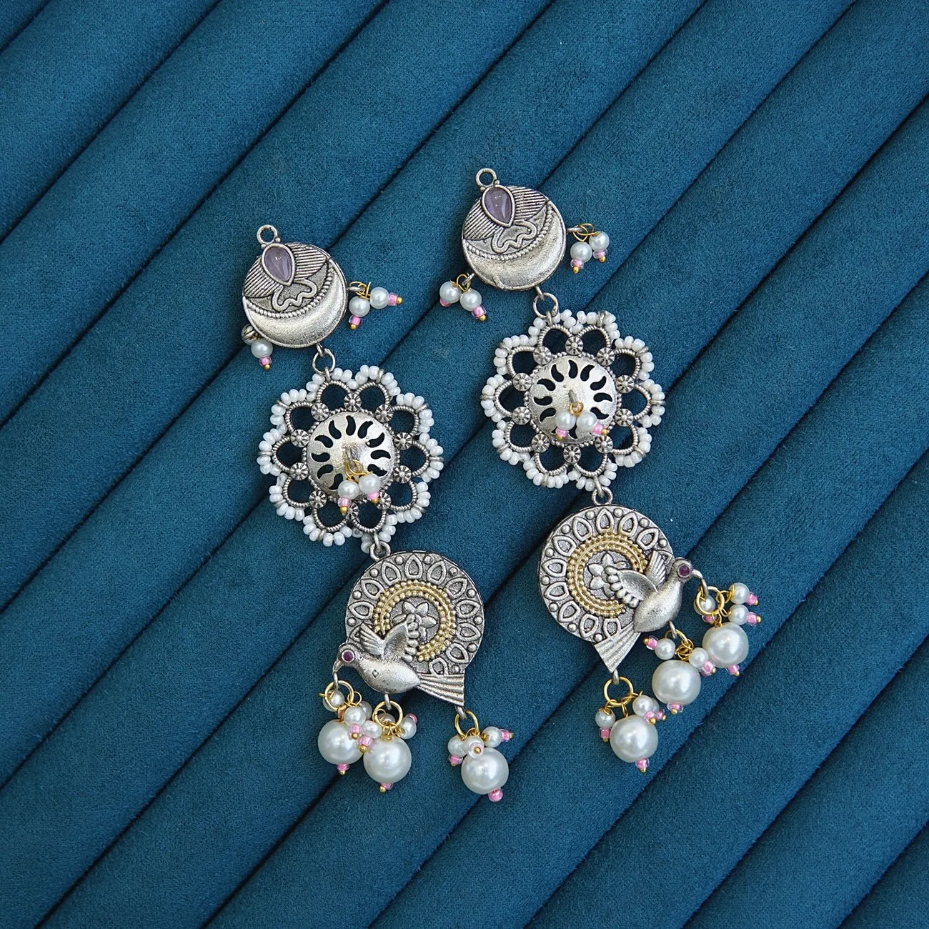 Rajasthani Hand crafted long earrings
