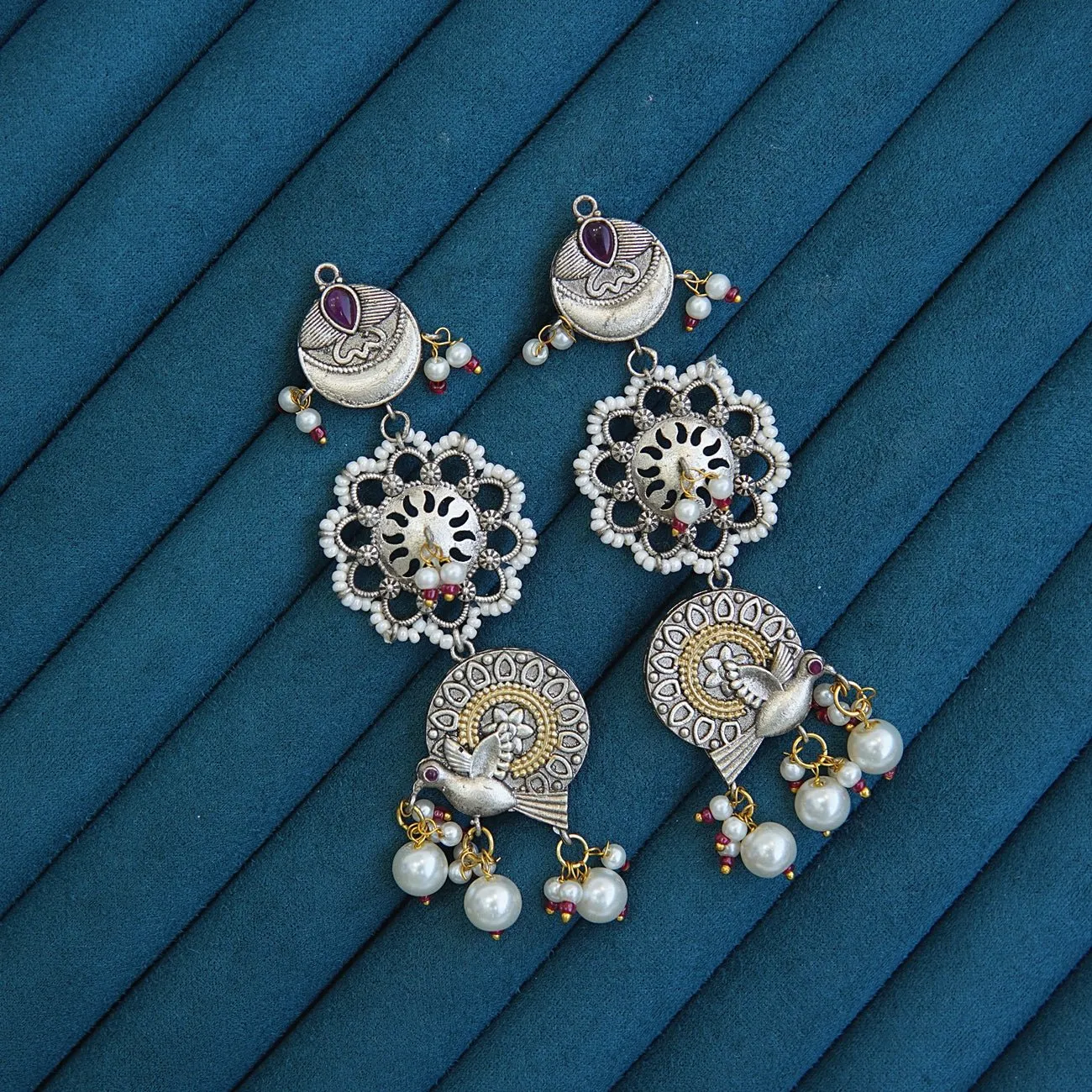 Rajasthani Hand crafted long earrings