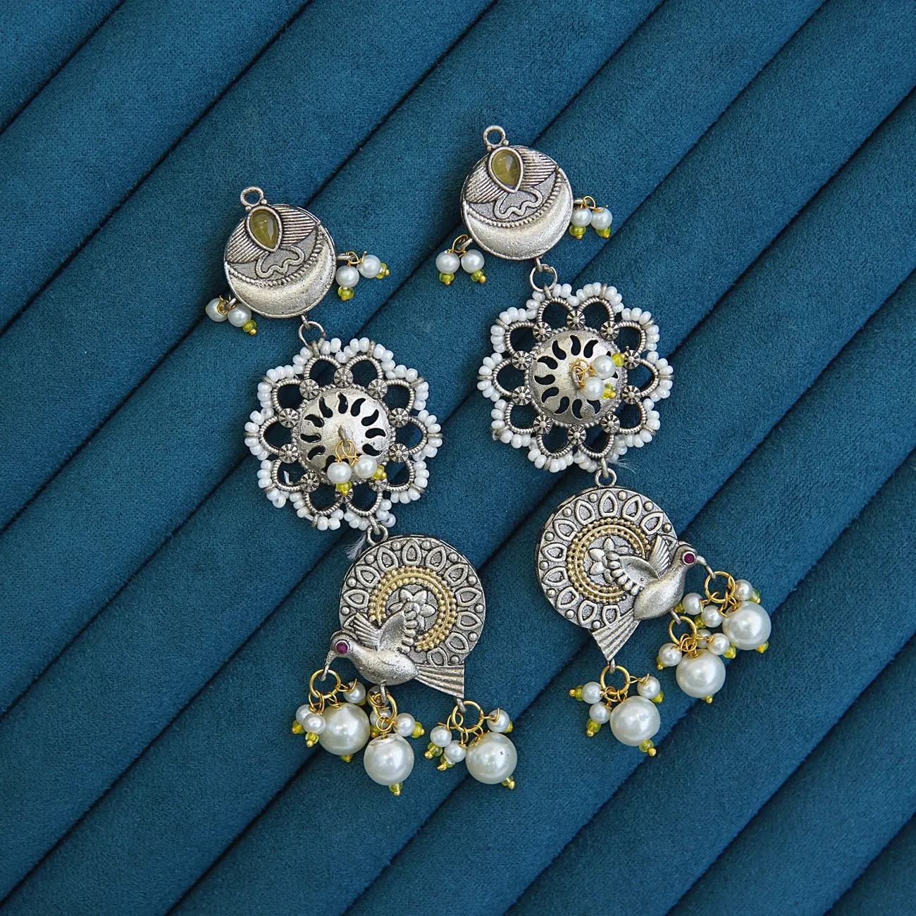 Rajasthani Hand crafted long earrings