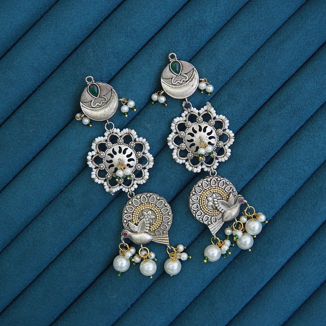 Rajasthani Hand crafted long earrings