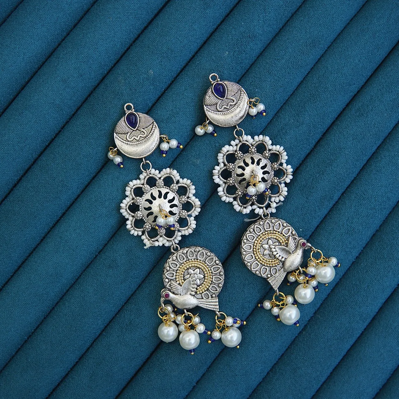 Rajasthani Hand crafted long earrings