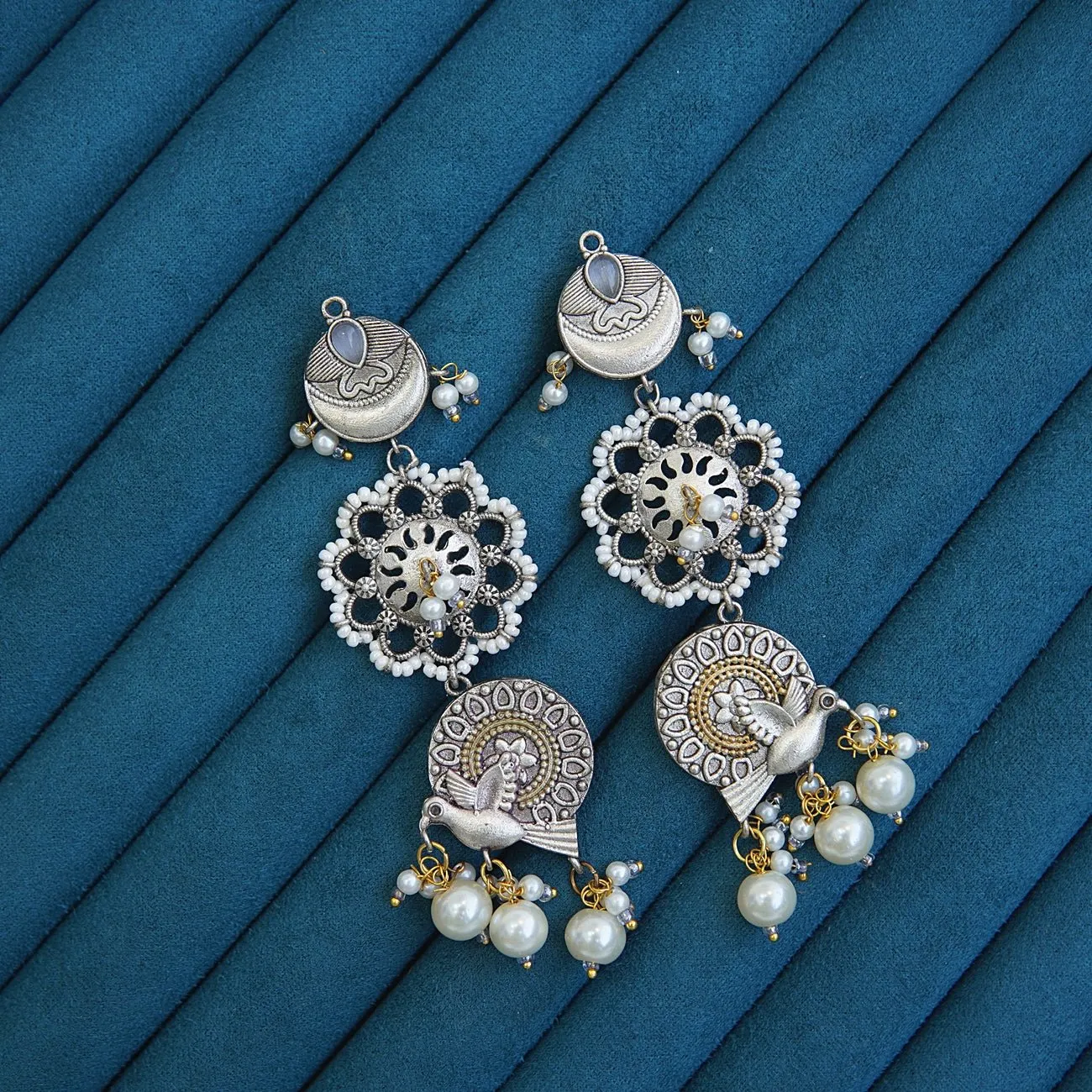 Rajasthani Hand crafted long earrings