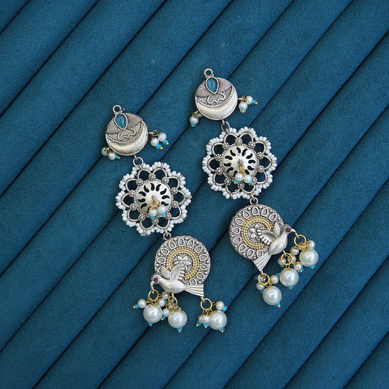 Rajasthani Hand crafted long earrings