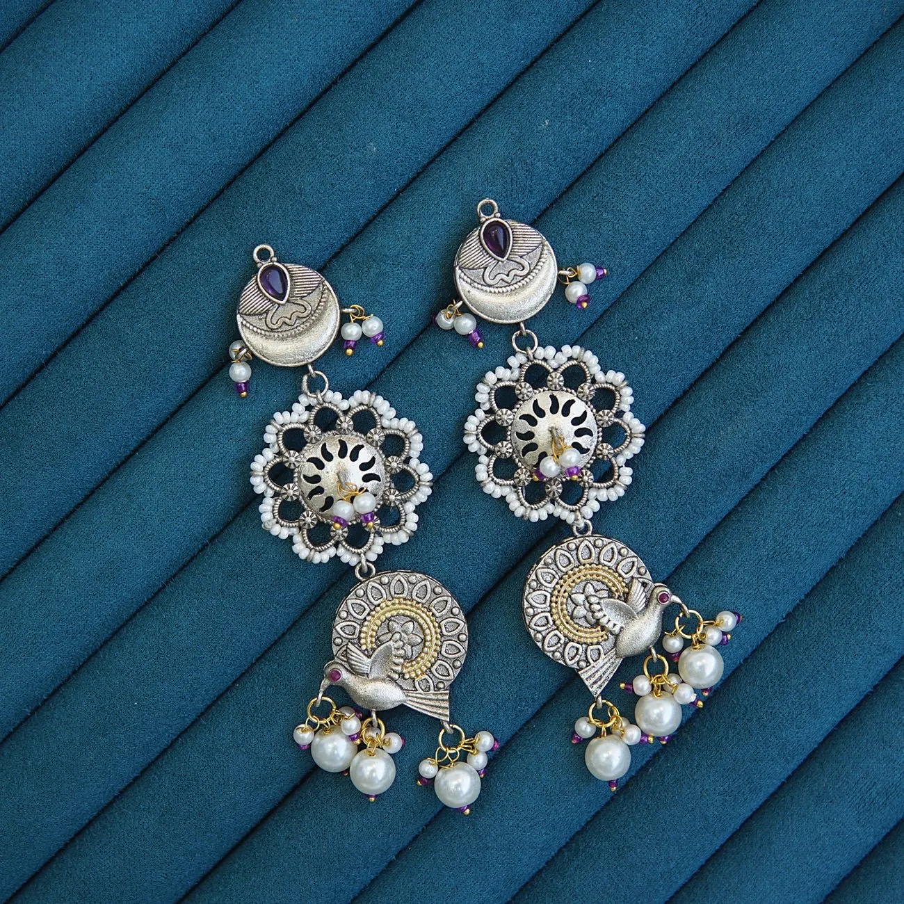 Rajasthani Hand crafted long earrings