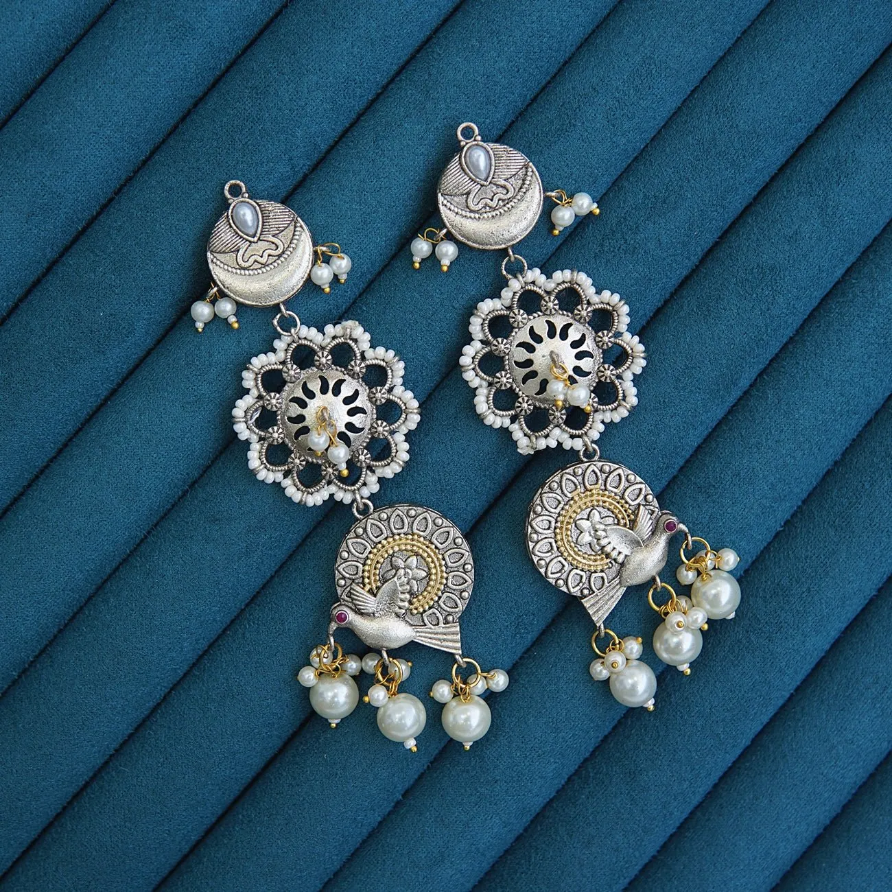 Rajasthani Hand crafted long earrings