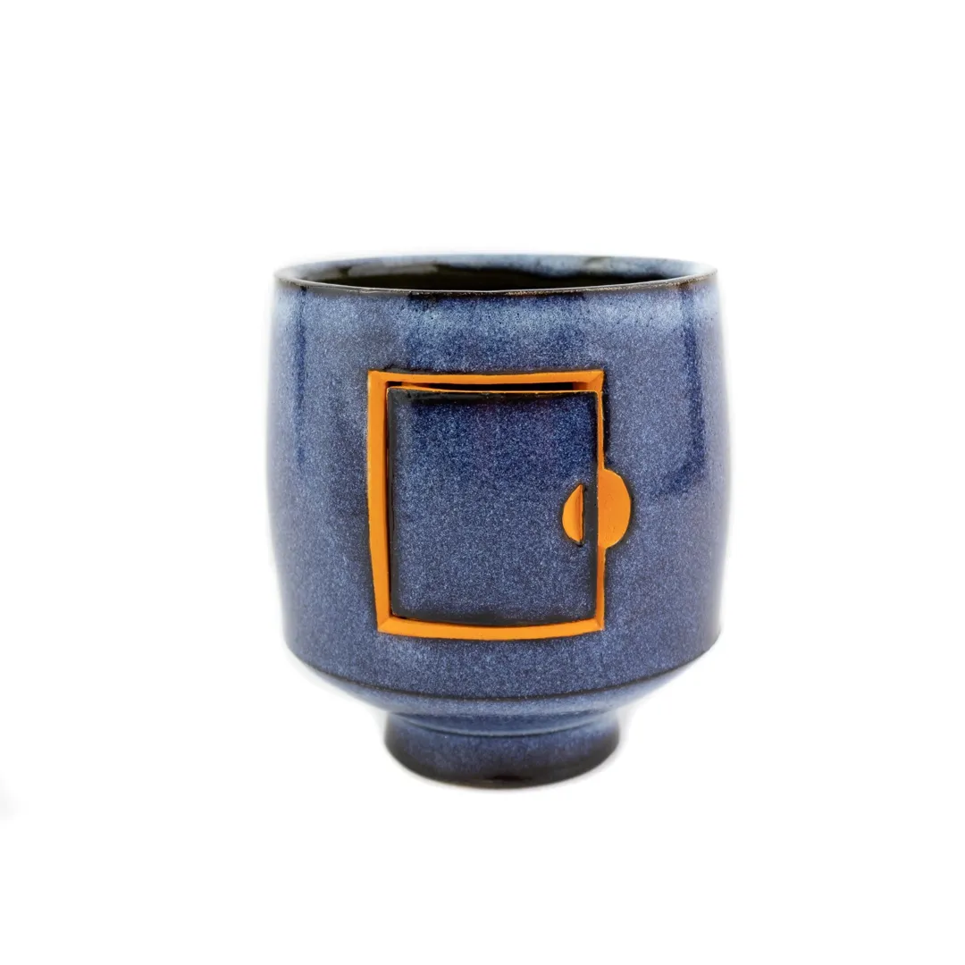 Randy Schutt Blue Stoneware Cup