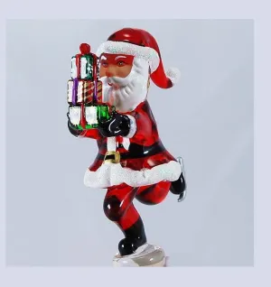 Red Santa Hand Crafted Bottle Stopper