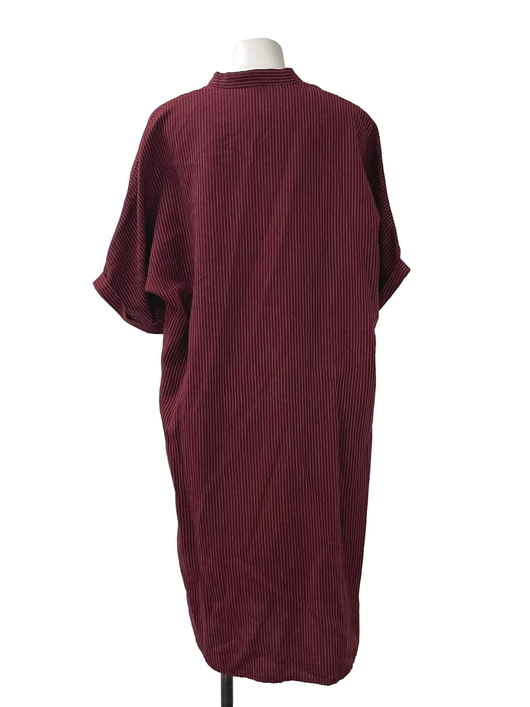 Red Stripe High Neck Boxy Dress LB