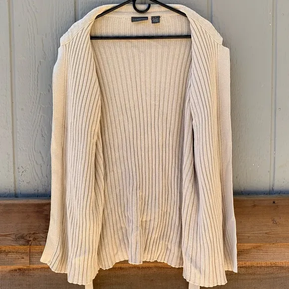 Relativity thick knit duster sweater tie cardigan