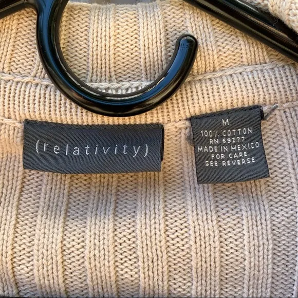 Relativity thick knit duster sweater tie cardigan