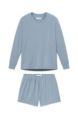 Relax Shorts Set in Dusty Blue