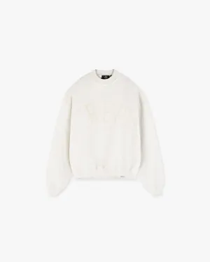 Rep Applique Sweater - Cream Marl