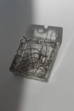 RESIN ASHTRAY | CLEAR BALL CHAIN