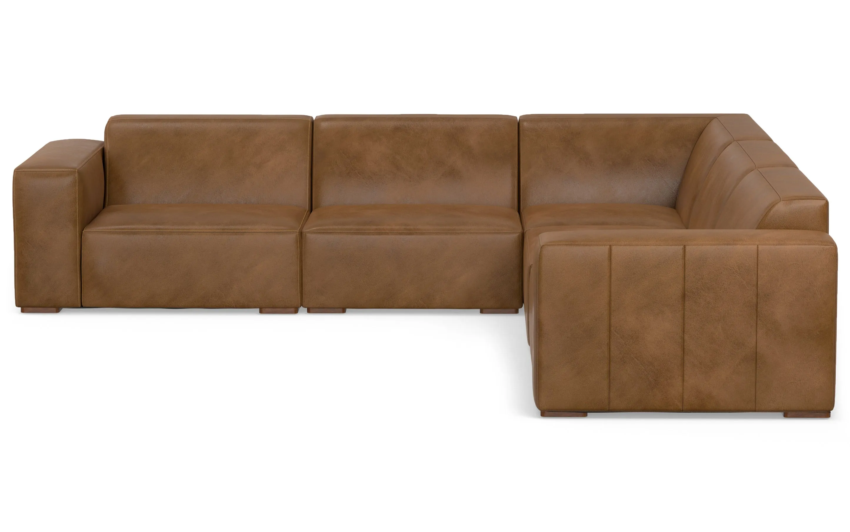 Rex Corner Sectional in Genuine Leather