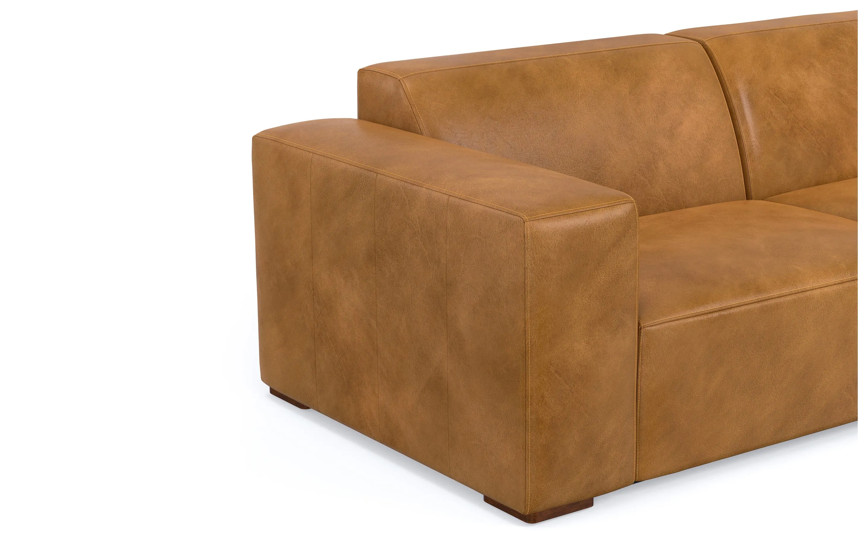 Rex Corner Sectional in Genuine Leather