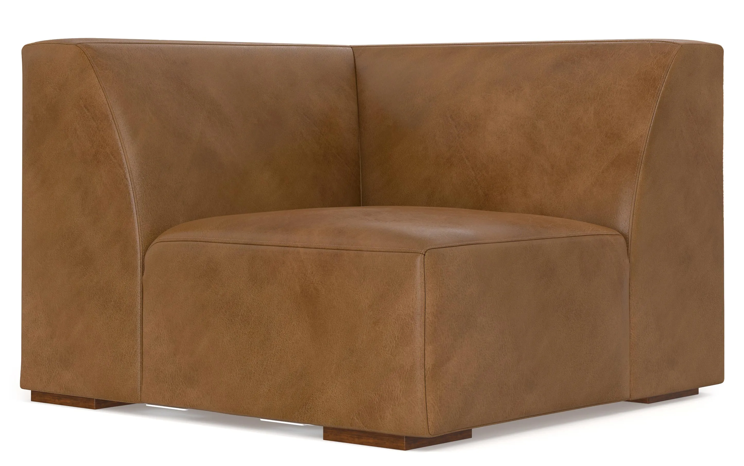 Rex Corner Sectional in Genuine Leather