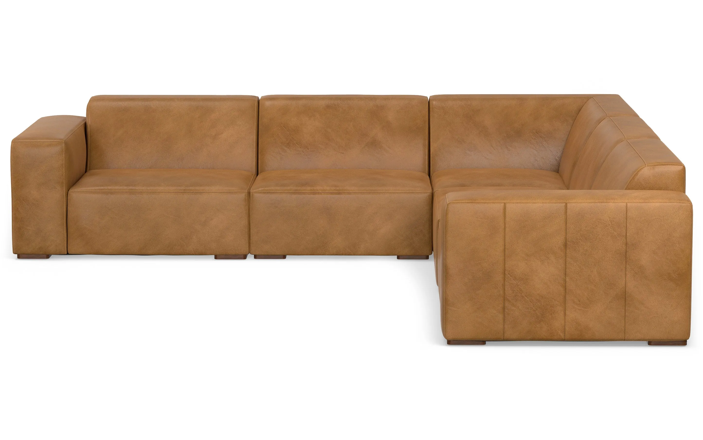 Rex Corner Sectional in Genuine Leather