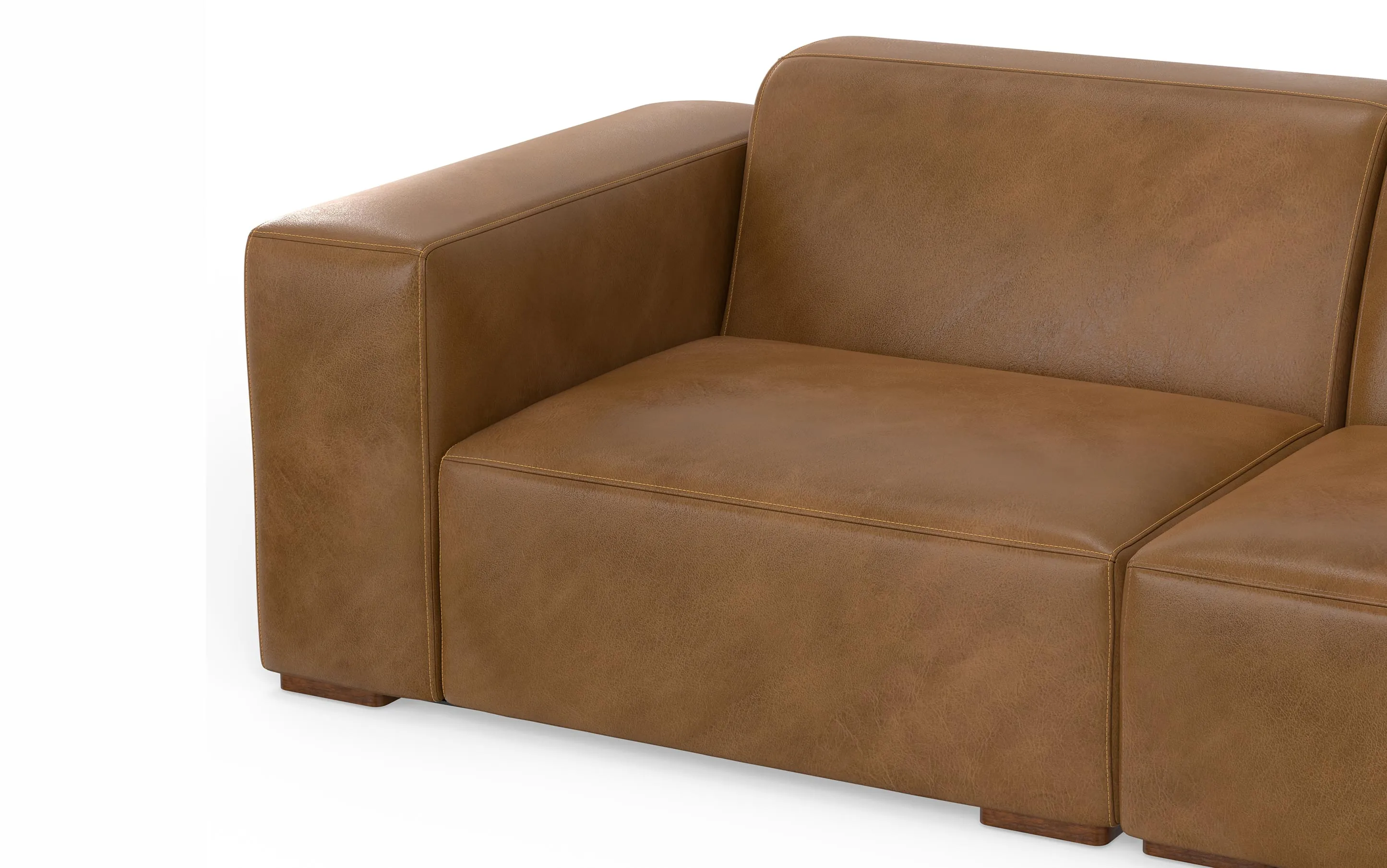 Rex Corner Sectional in Genuine Leather
