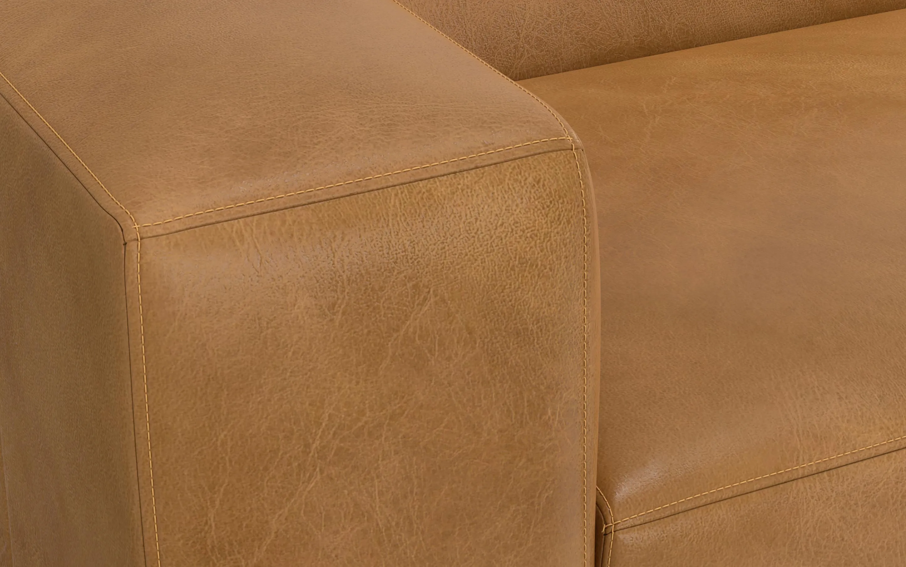 Rex Corner Sectional in Genuine Leather