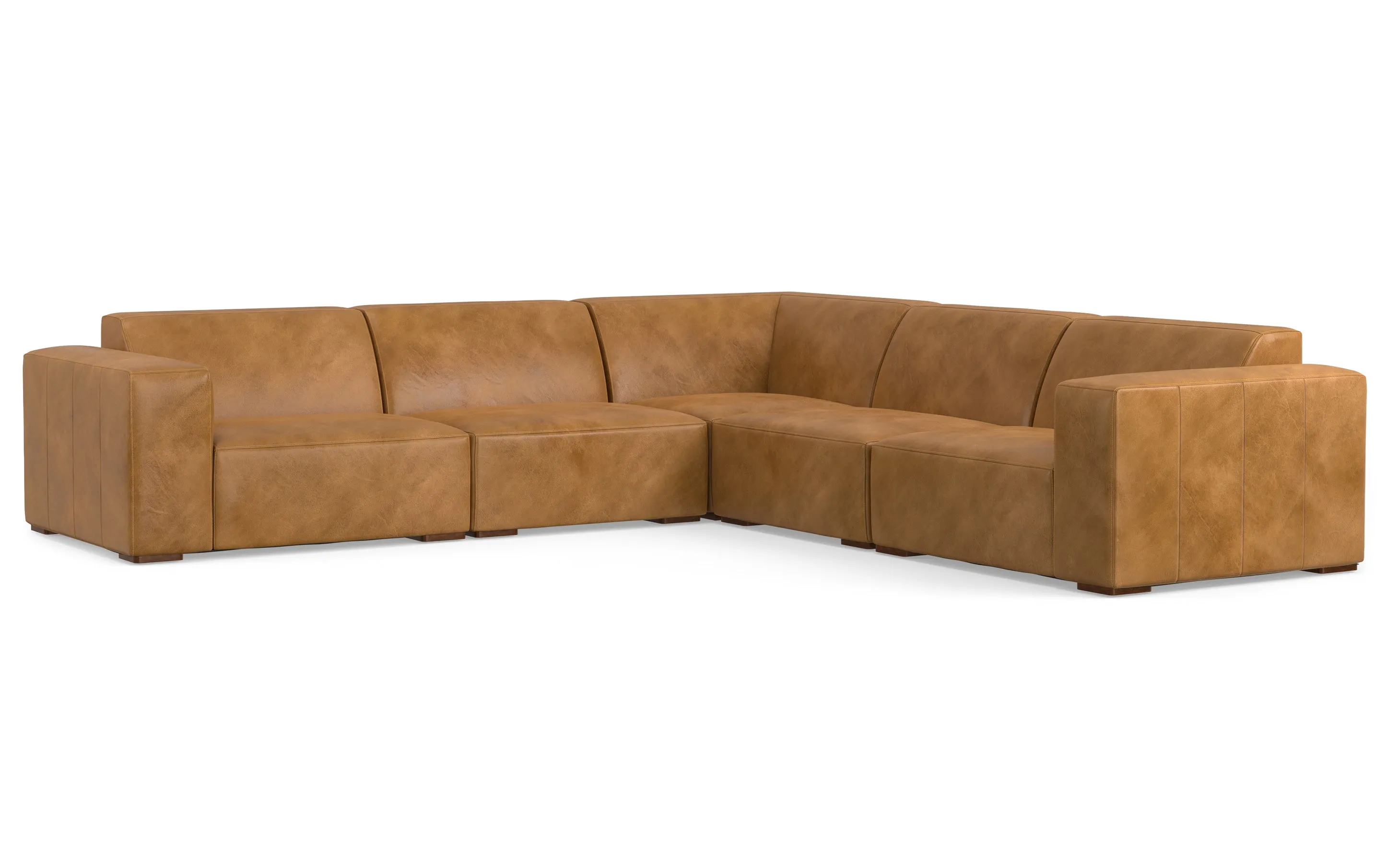 Rex Corner Sectional in Genuine Leather