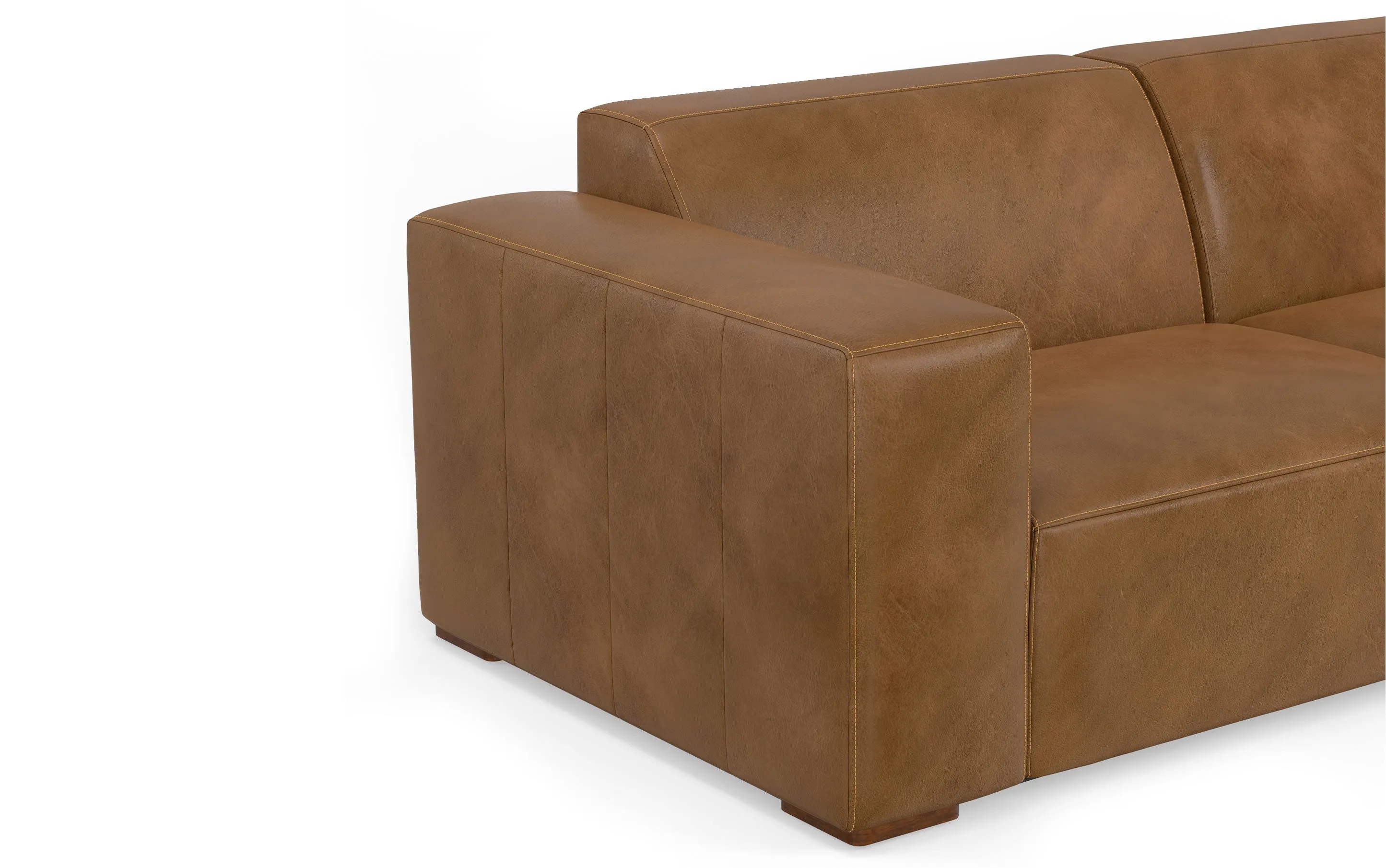 Rex Corner Sectional in Genuine Leather
