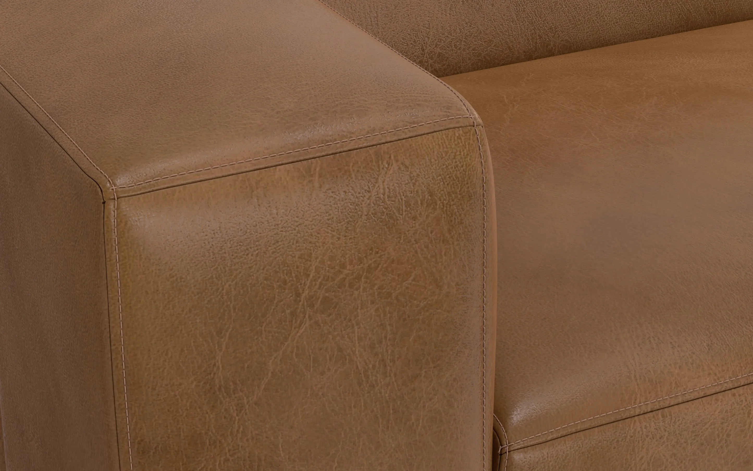 Rex Corner Sectional in Genuine Leather