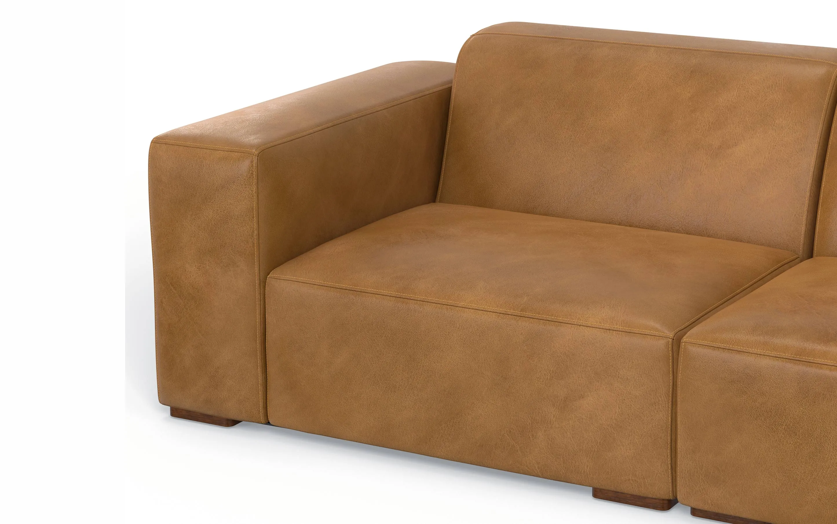 Rex Corner Sectional in Genuine Leather