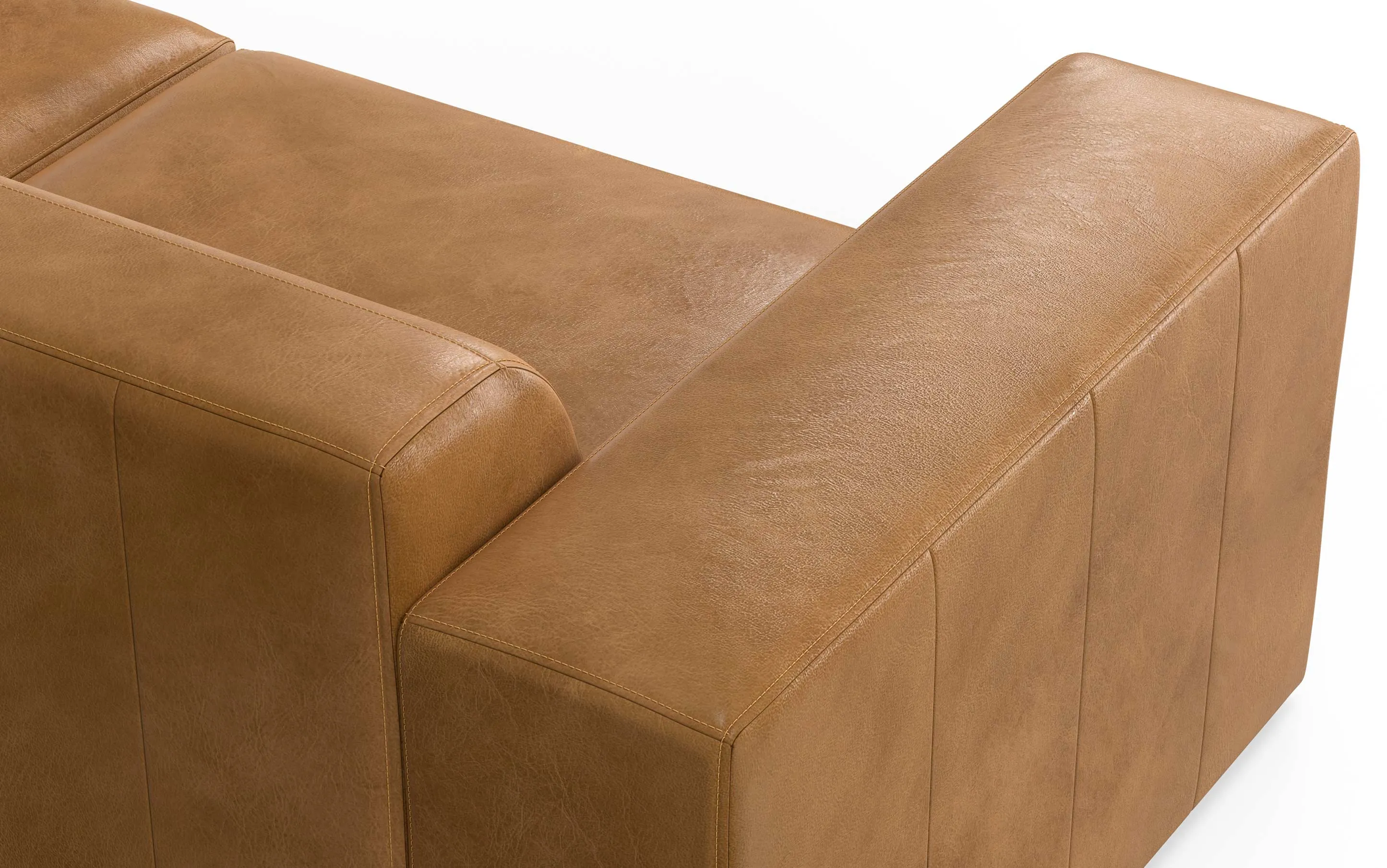Rex Corner Sectional in Genuine Leather